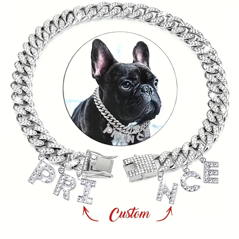Luxury Custom Pet Name Necklace - Personalized Metal Initial Pendant for Dogs & Cats