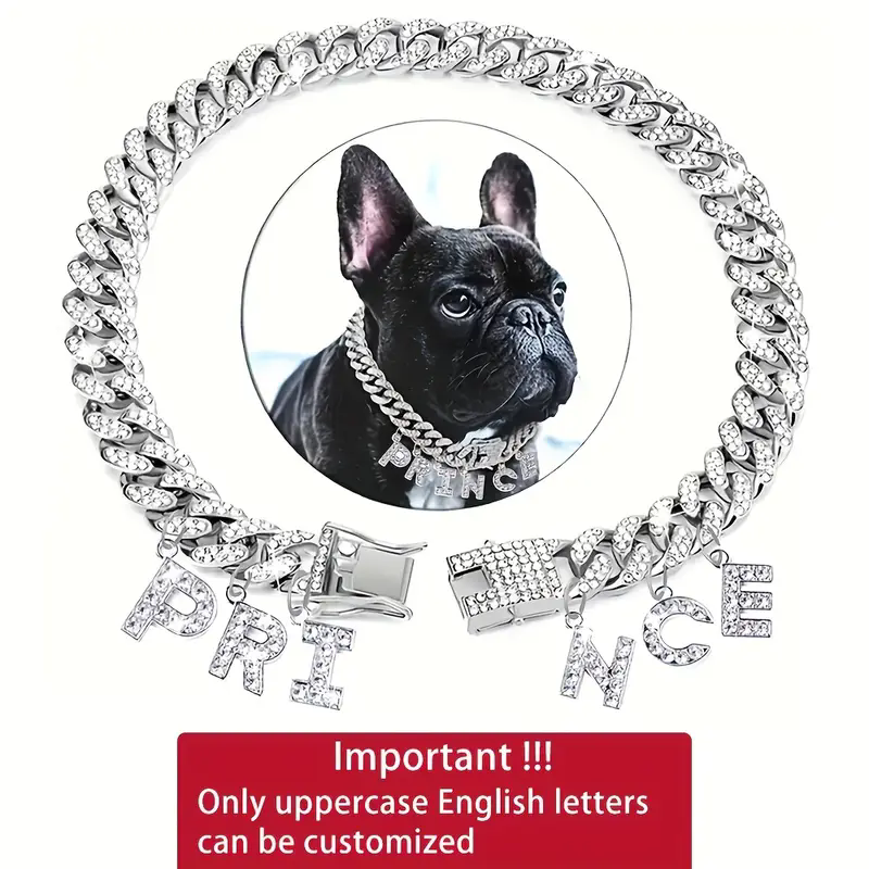 Luxury Custom Pet Name Necklace - Personalized Metal Initial Pendant for Dogs & Cats