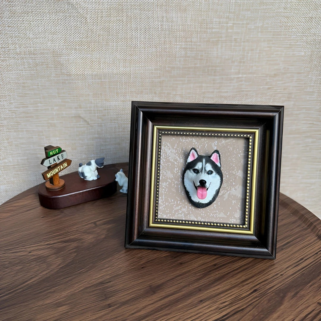 Customized Plaster Pet Sculpture with Magnet β Personalized Cat or Dog Keepsake for Car, Fridge, Frame