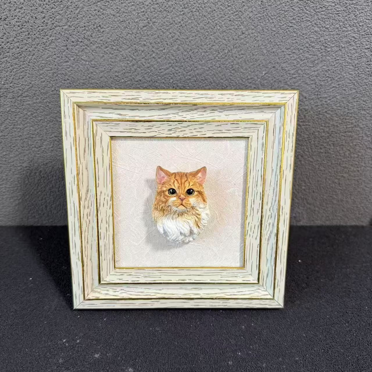 Customized Plaster Pet Sculpture with Magnet β Personalized Cat or Dog Keepsake for Car, Fridge, Frame