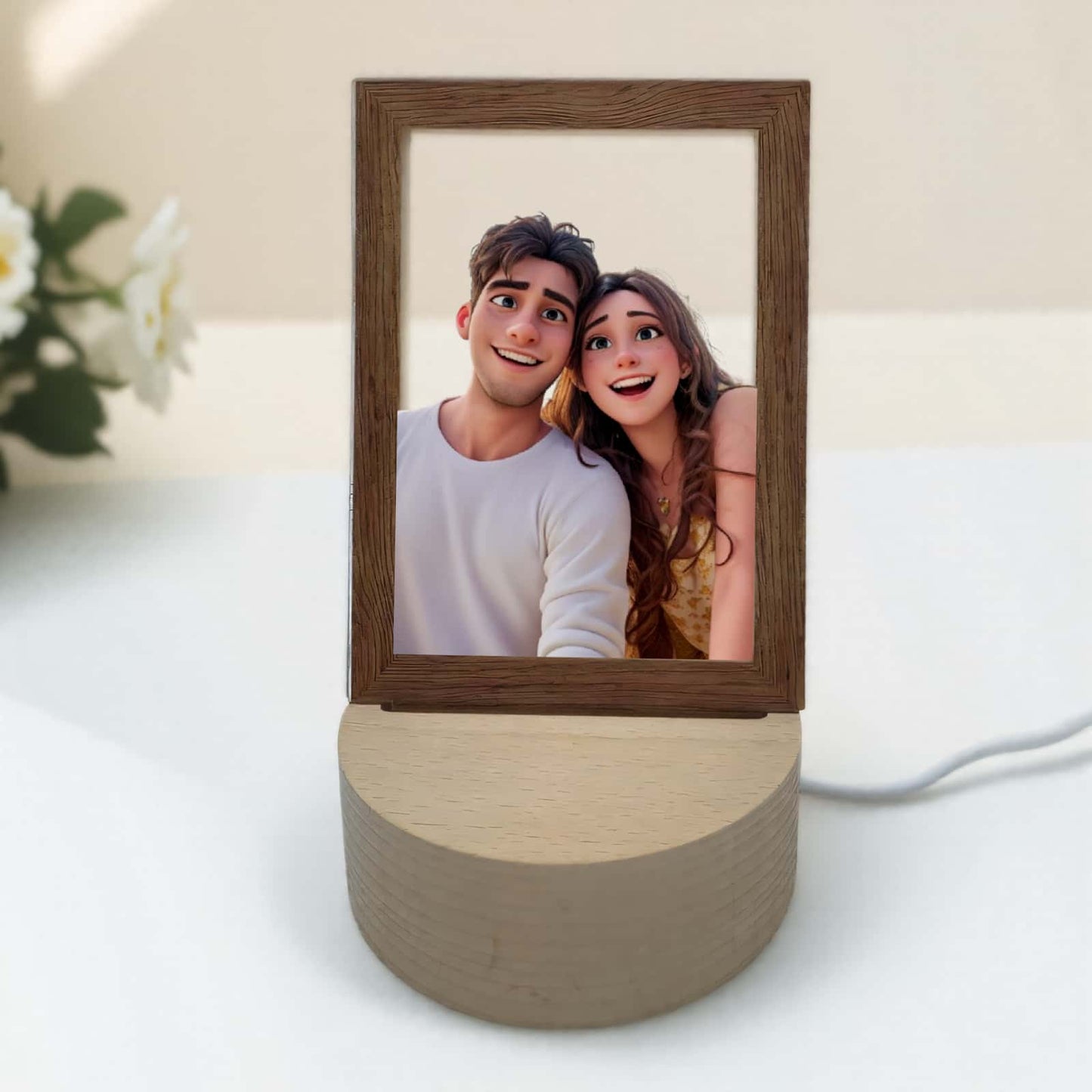 Custom Acrylic Photo Frame with LED Light – Perfect for Personalized Gifts and Home Decor