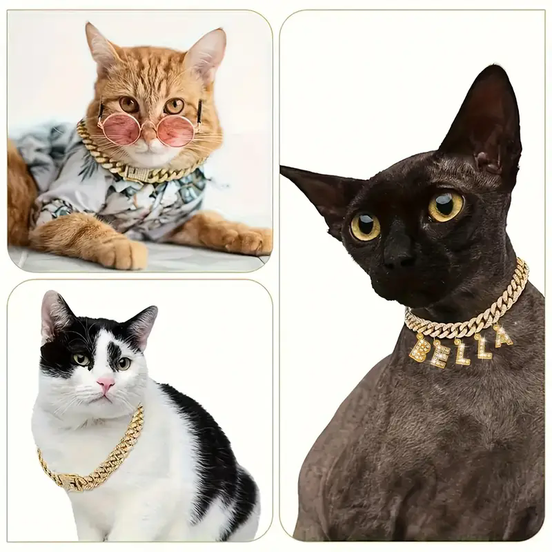 Luxury Custom Pet Name Necklace - Personalized Metal Initial Pendant for Dogs & Cats