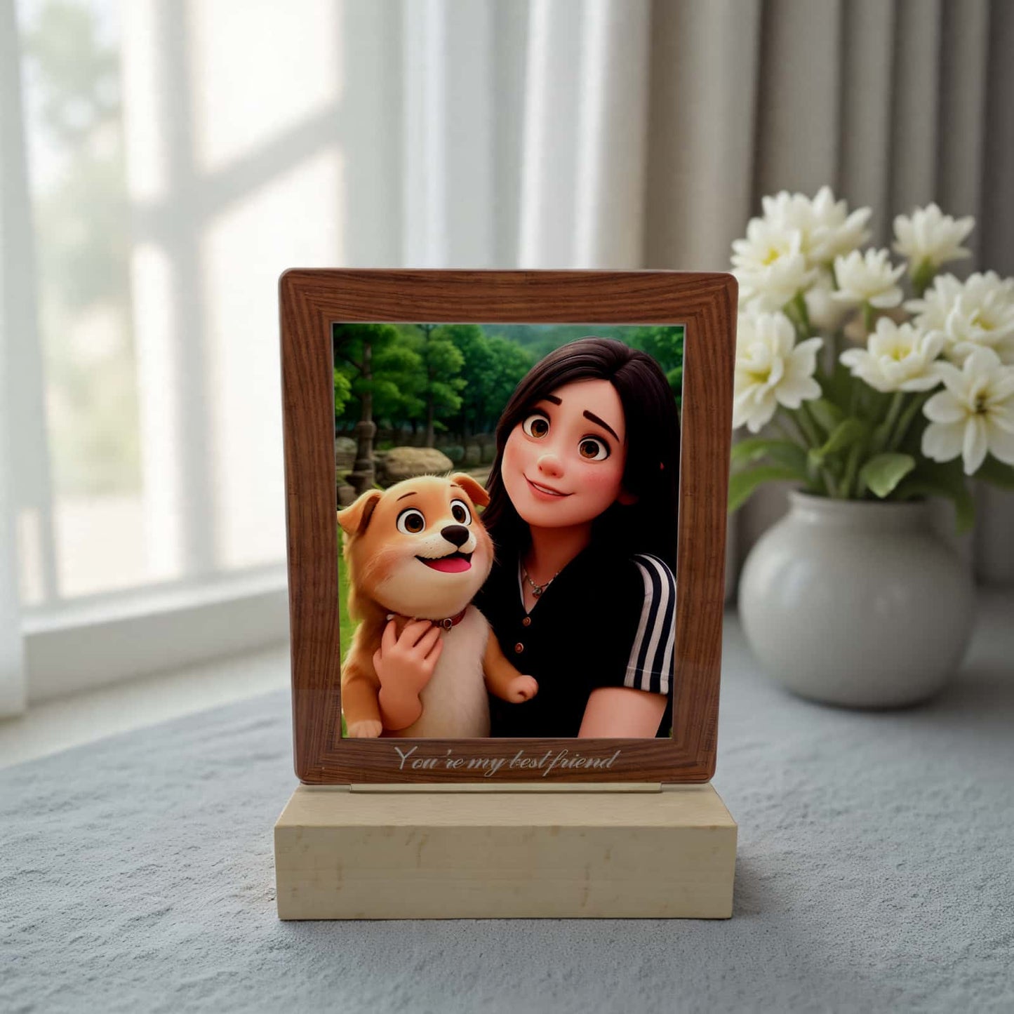 Custom Acrylic Photo Frame with LED Light – Perfect for Personalized Gifts and Home Decor