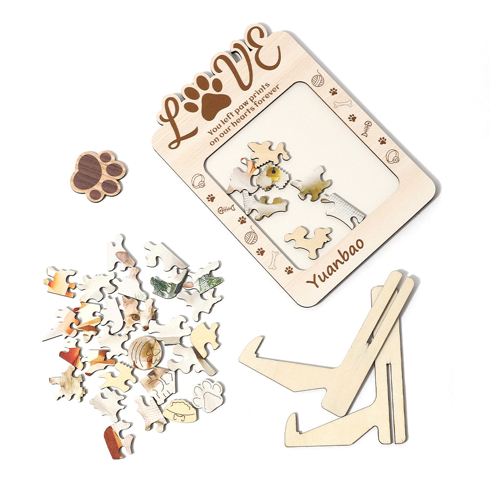 Personalized Pet Photo Puzzle with Custom Name Design