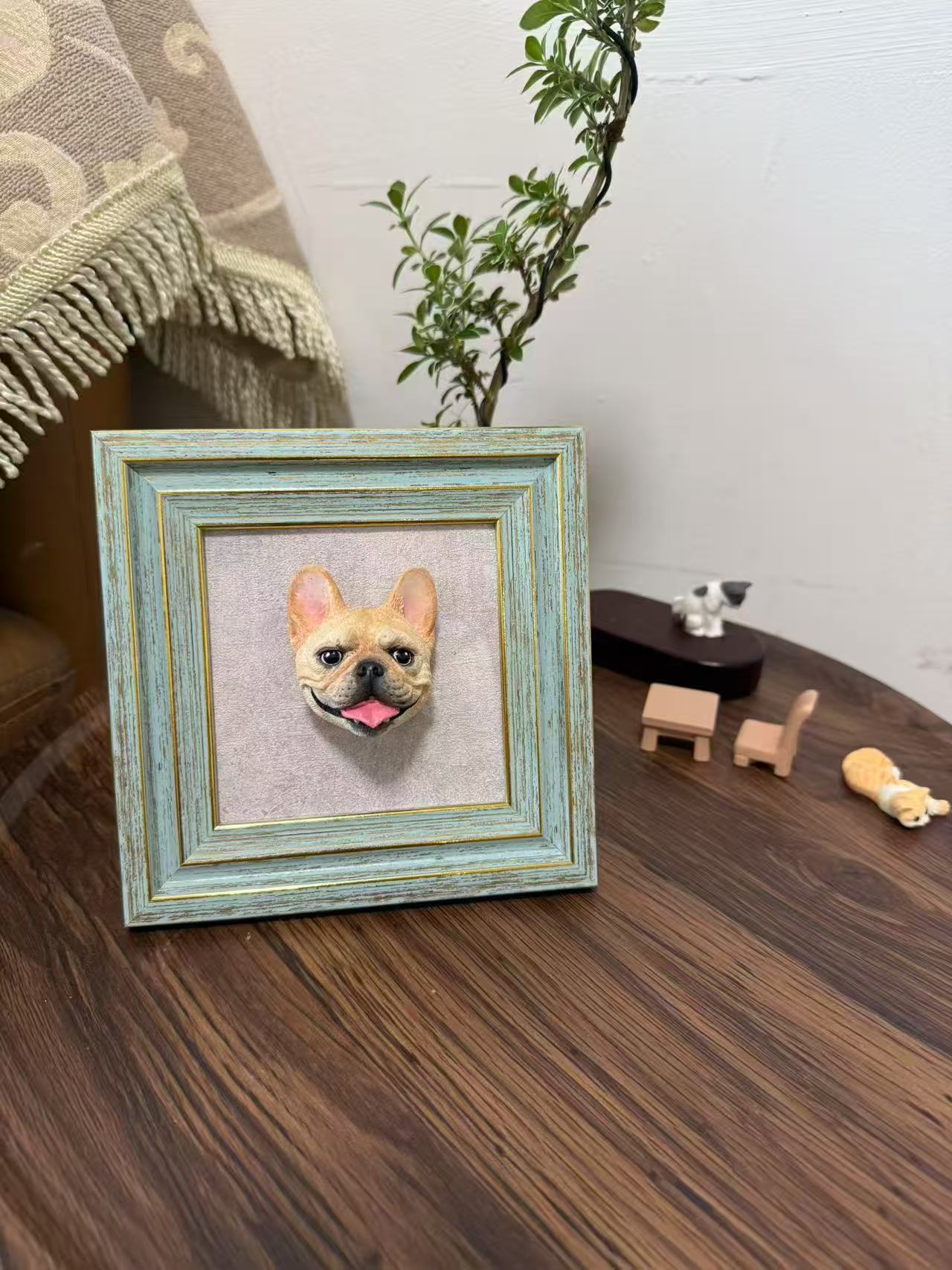 Customized Plaster Pet Sculpture with Magnet β Personalized Cat or Dog Keepsake for Car, Fridge, Frame