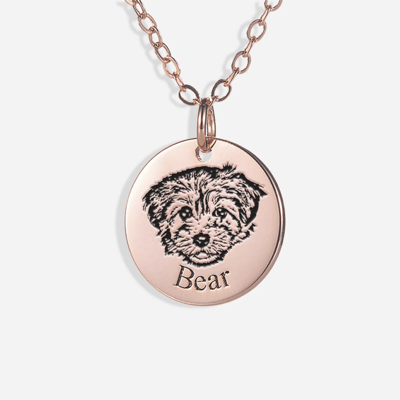 Pet Portrait Name Necklace -925 Sterling Silver