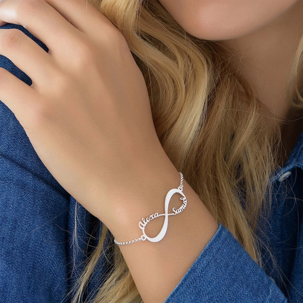 Personalized Infinity Bracelet with Multiple Names