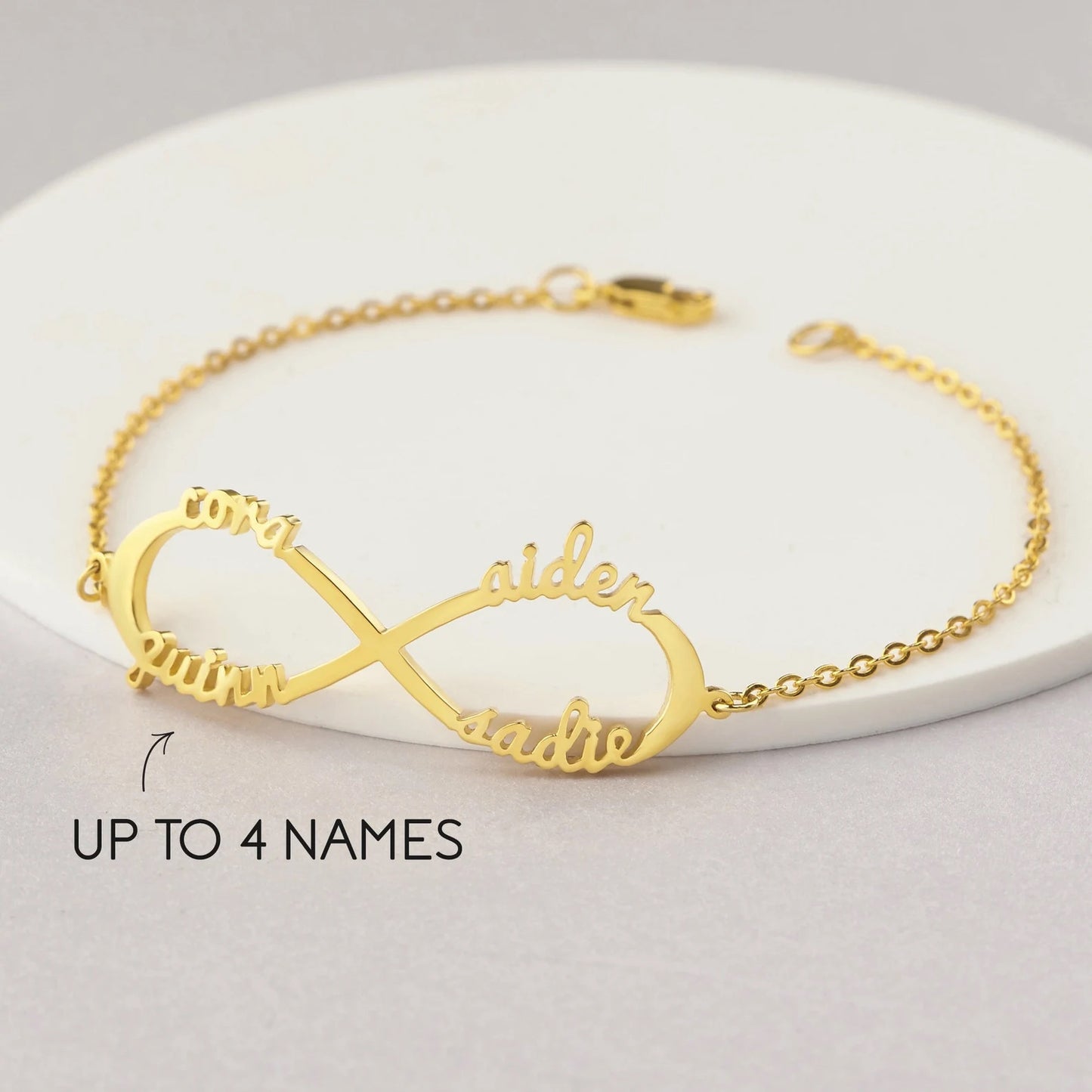 Personalized Infinity Bracelet with Multiple Names