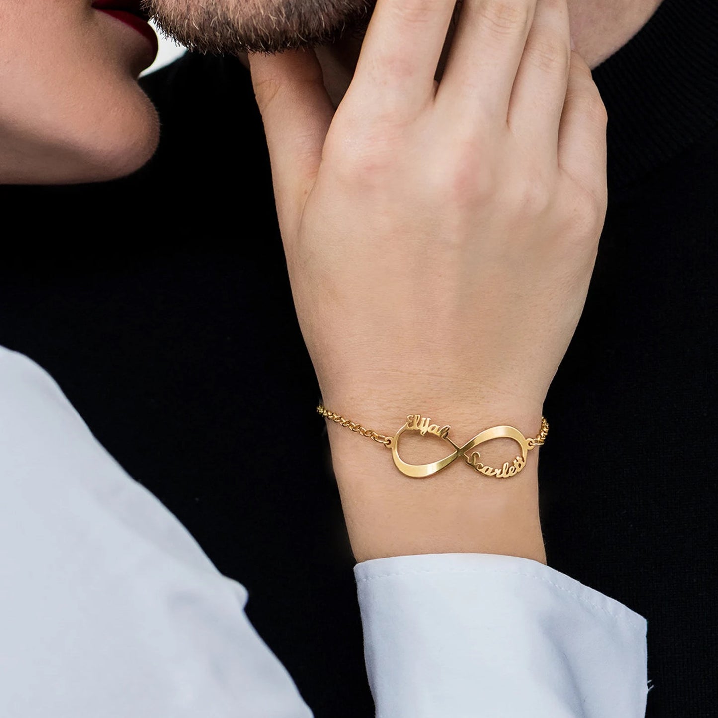 Personalized Infinity Bracelet with Multiple Names