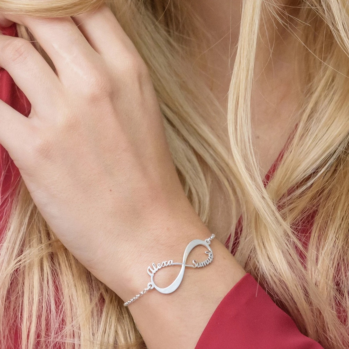 Personalized Infinity Bracelet with Multiple Names