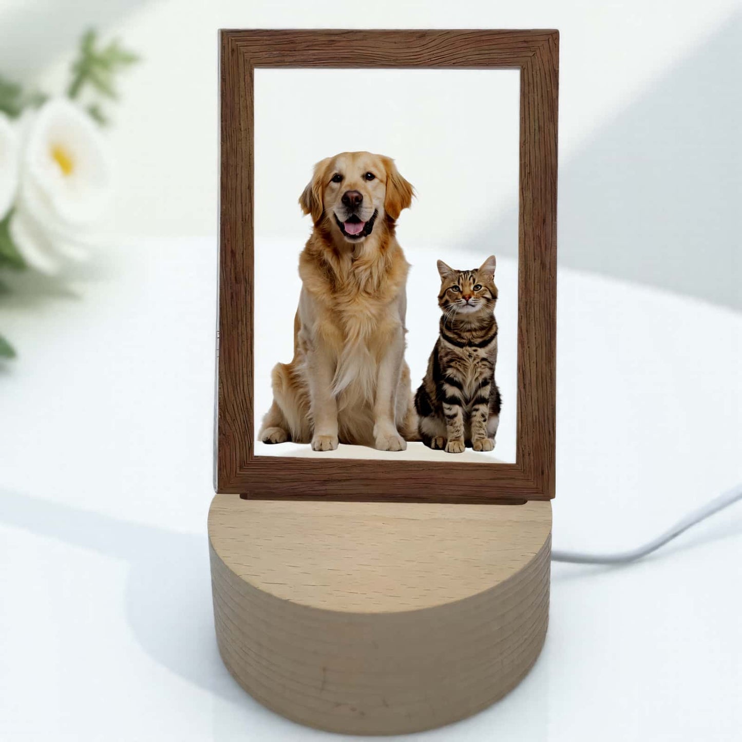 Custom Acrylic Photo Frame with LED Light – Perfect for Personalized Gifts and Home Decor