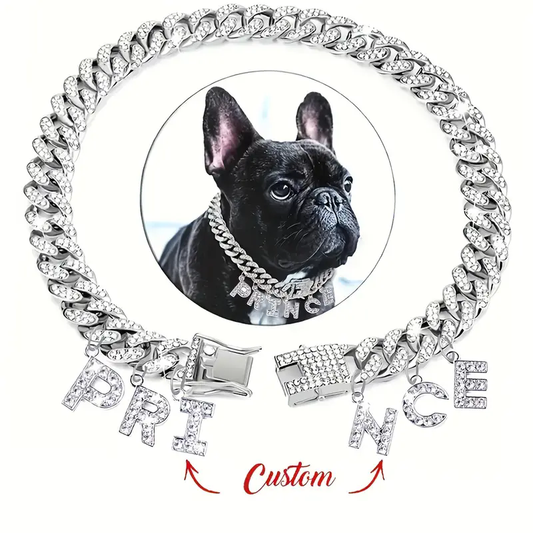 Luxury Custom Pet Name Necklace - Personalized Metal Initial Pendant for Dogs & Cats