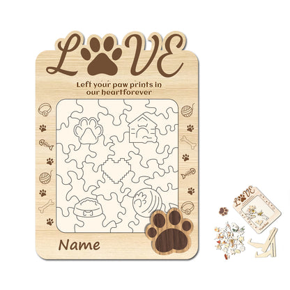 Personalized Pet Photo Puzzle with Custom Name Design