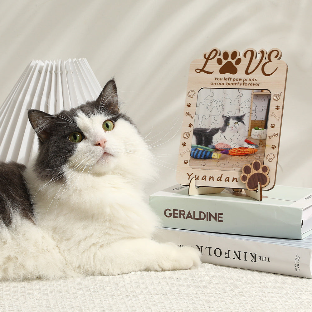 Personalized Pet Photo Puzzle with Custom Name Design