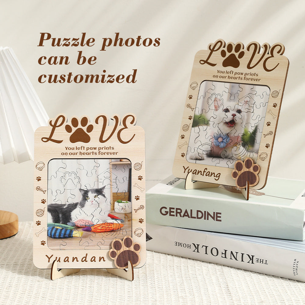 Personalized Pet Photo Puzzle with Custom Name Design