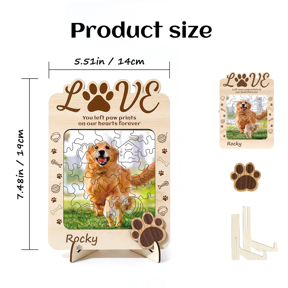 Personalized Pet Photo Puzzle with Custom Name Design