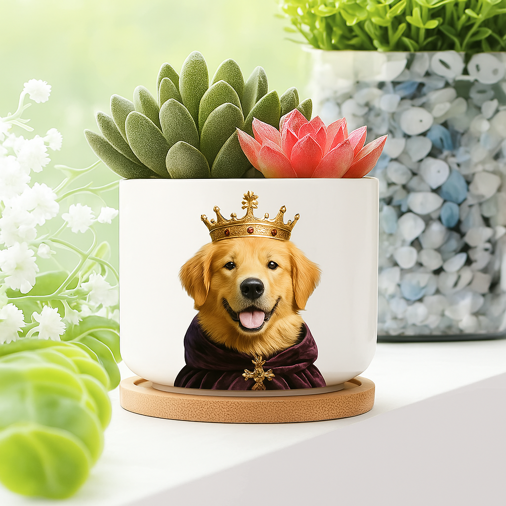 Personalized Pet Photo Custom Ceramic Planter