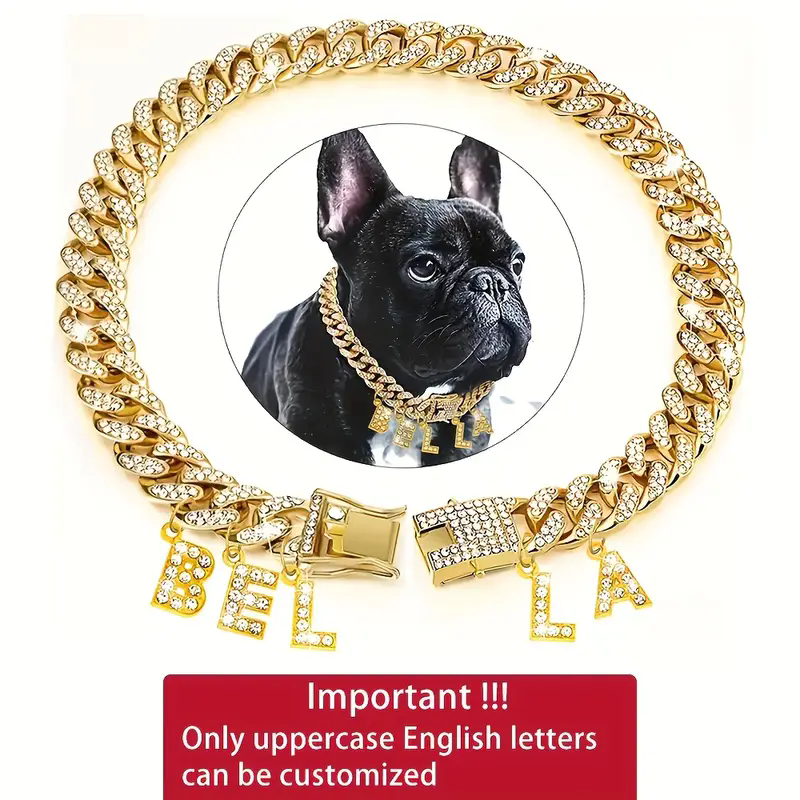 Luxury Custom Pet Name Necklace - Personalized Metal Initial Pendant for Dogs & Cats