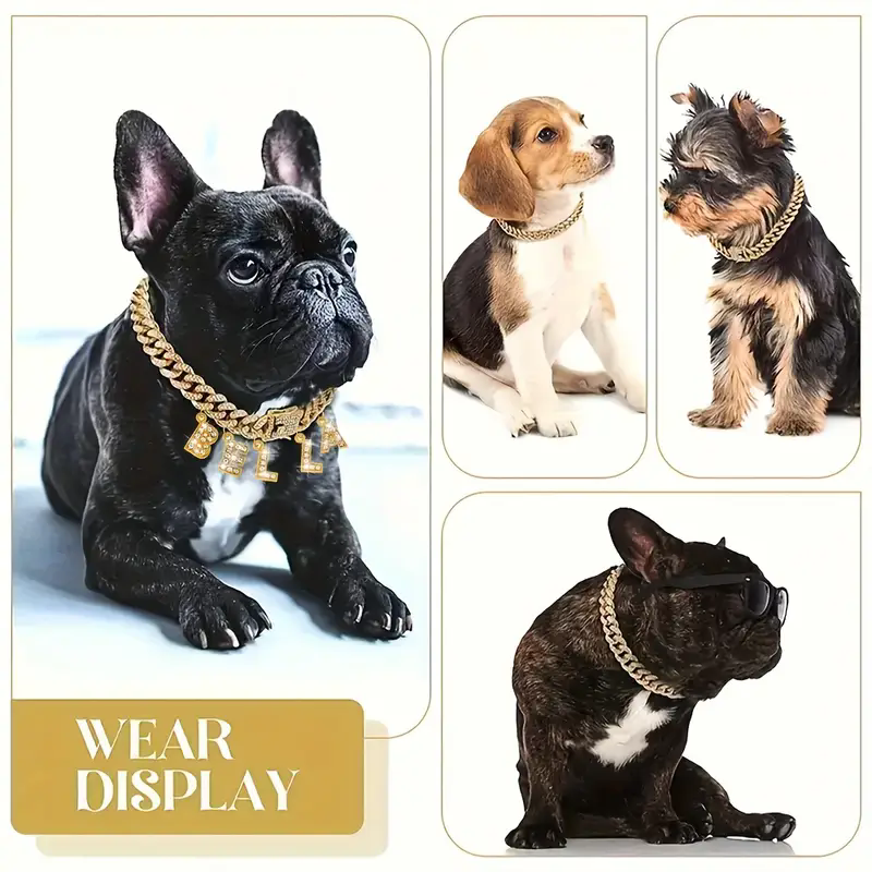 Luxury Custom Pet Name Necklace - Personalized Metal Initial Pendant for Dogs & Cats