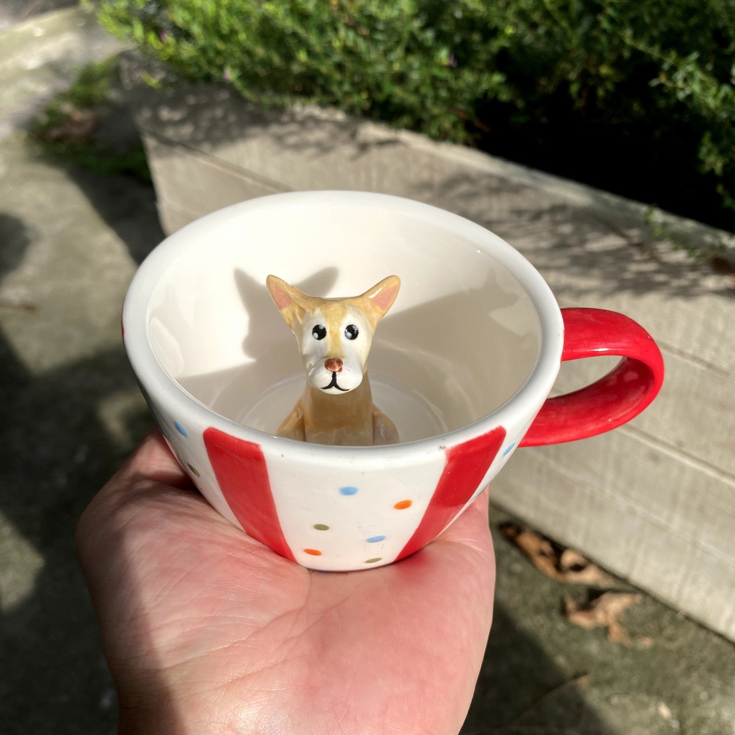 🐾 Custom 3D Pet Climbing Mug – Handmade Ceramic Dog Figurine Cup (350ml)
