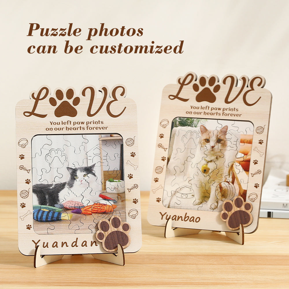Personalized Pet Photo Puzzle with Custom Name Design