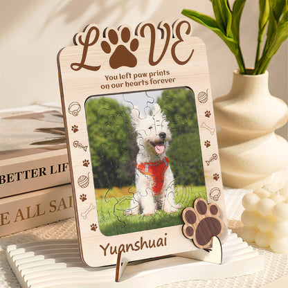 Personalized Pet Photo Puzzle with Custom Name Design
