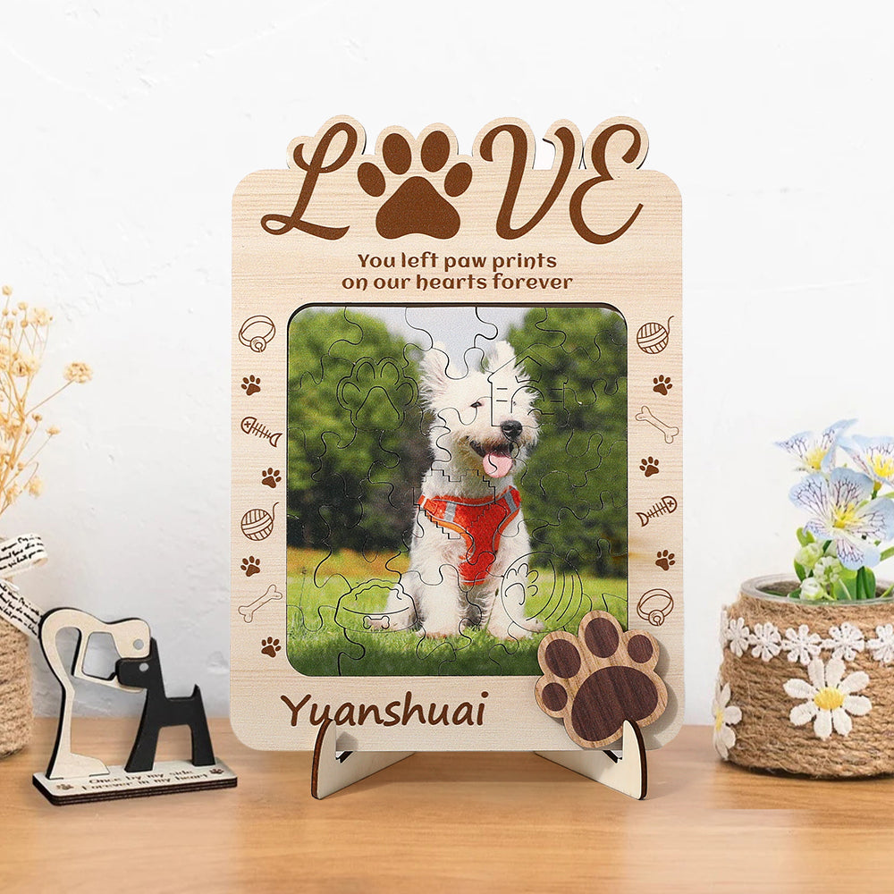 Personalized Pet Photo Puzzle with Custom Name Design