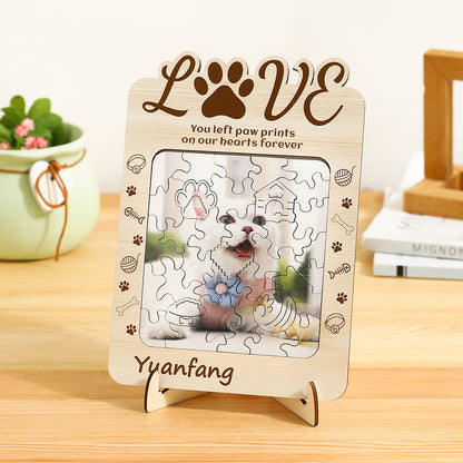 Personalized Pet Photo Puzzle with Custom Name Design