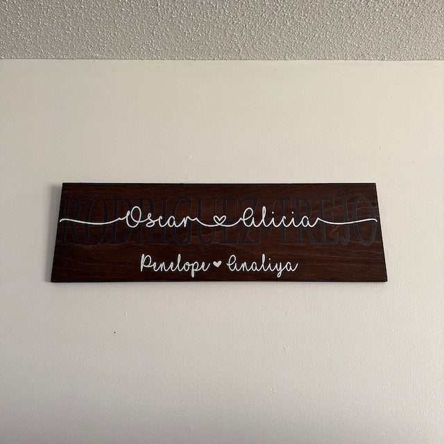 Custom Wedding Wood Sign - Personalized Family Name Plaque Wall Décor