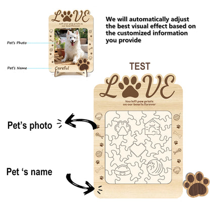 Personalized Pet Photo Puzzle with Custom Name Design