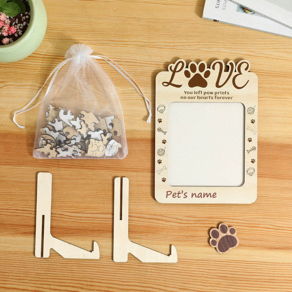 Personalized Pet Photo Puzzle with Custom Name Design