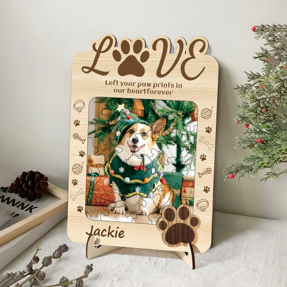 Personalized Pet Photo Puzzle with Custom Name Design