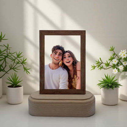 Custom Acrylic Photo Frame with LED Light – Perfect for Personalized Gifts and Home Decor