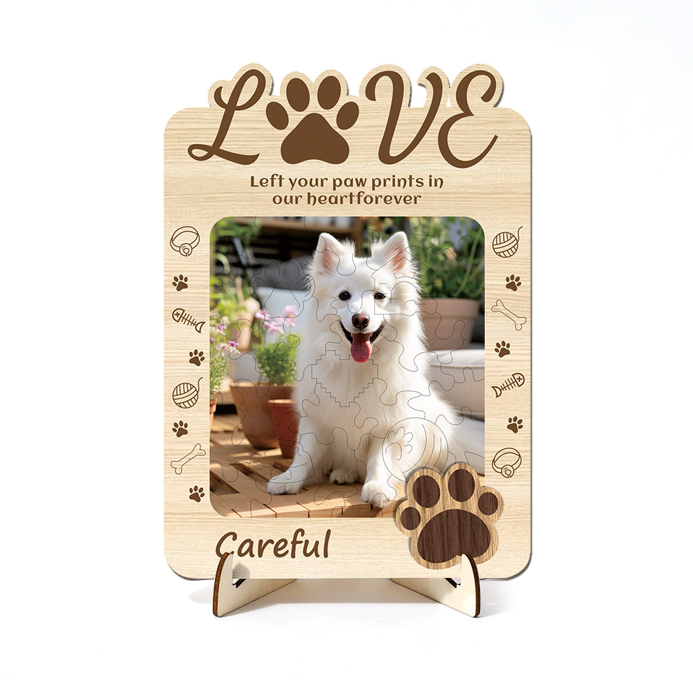 Personalized Pet Photo Puzzle with Custom Name Design