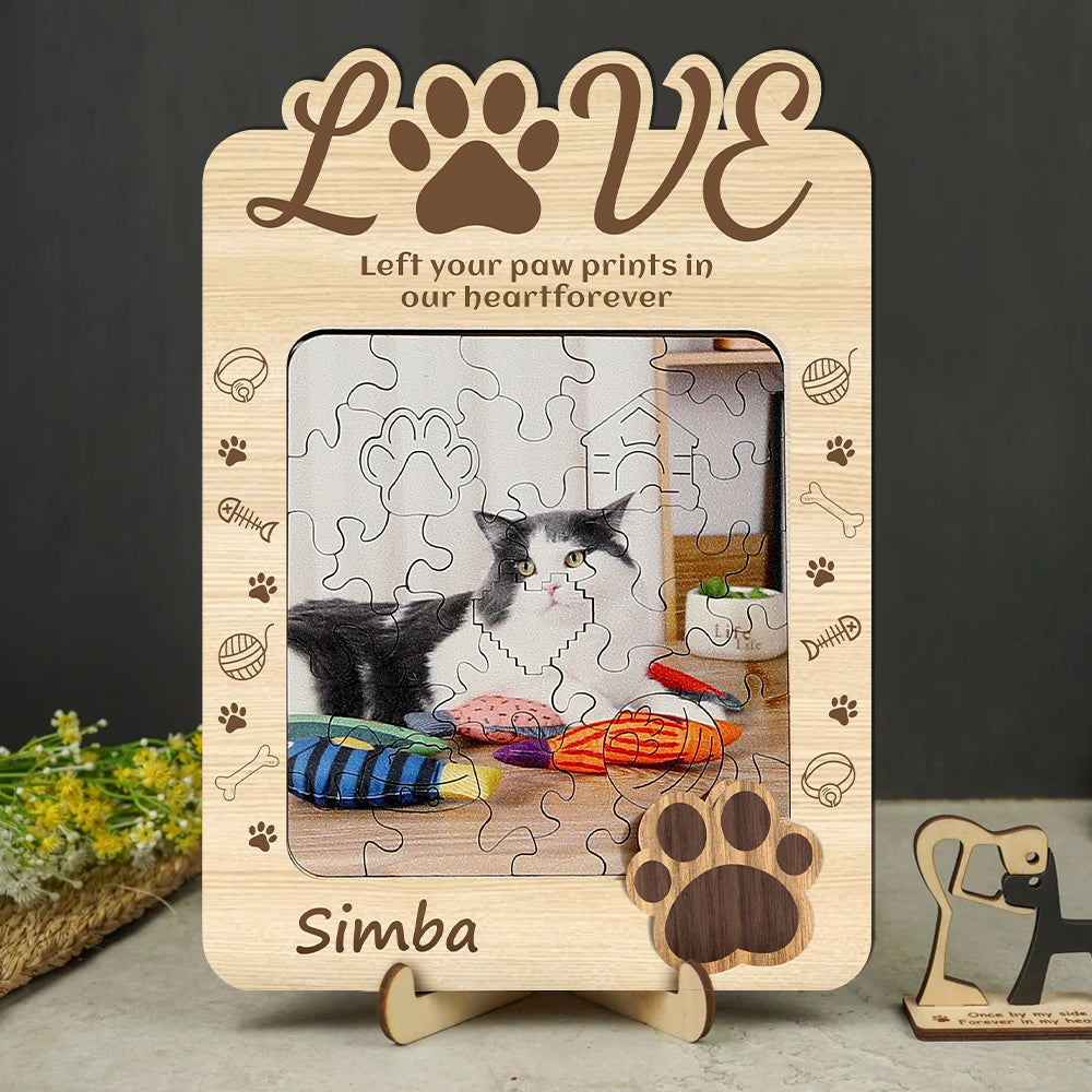 Personalized Pet Photo Puzzle with Custom Name Design