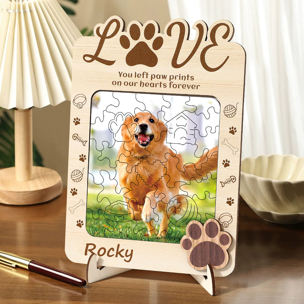 Personalized Pet Photo Puzzle with Custom Name Design