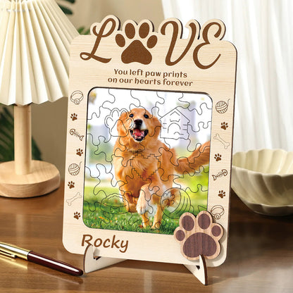Personalized Pet Photo Puzzle with Custom Name Design