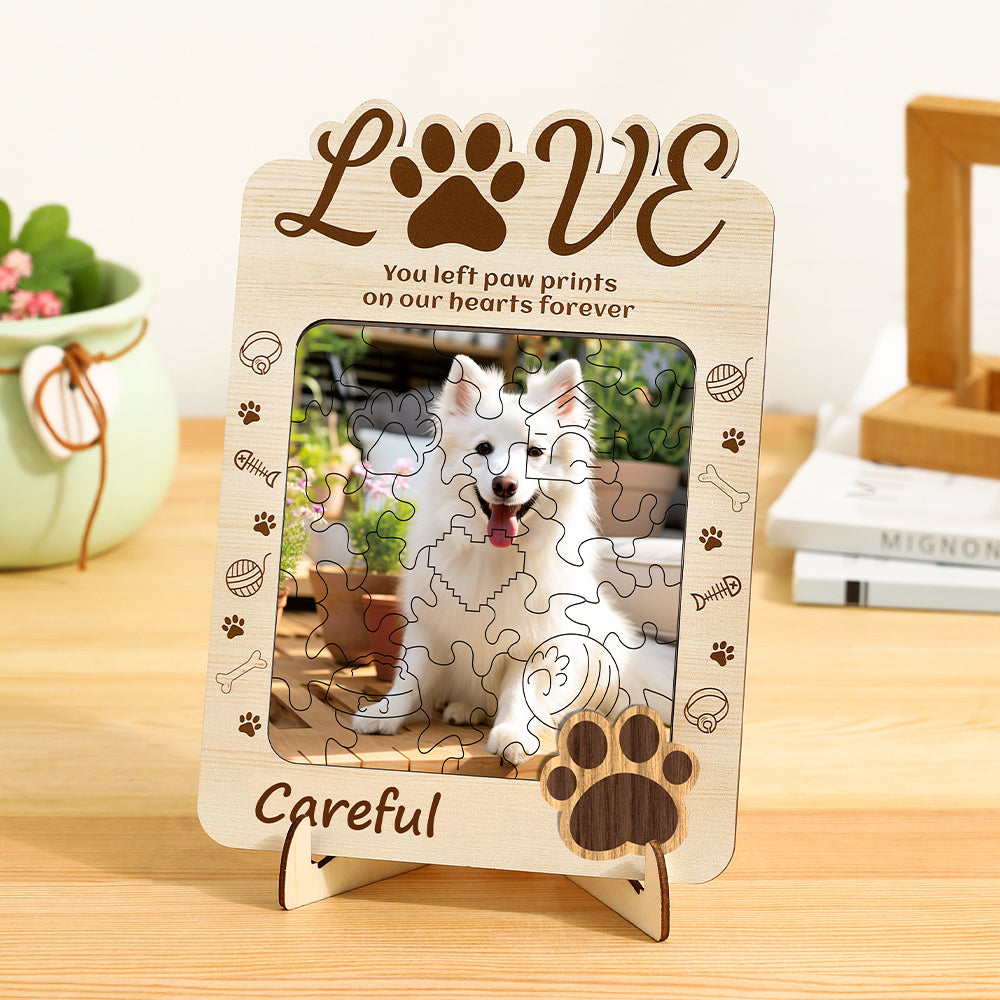 Personalized Pet Photo Puzzle with Custom Name Design