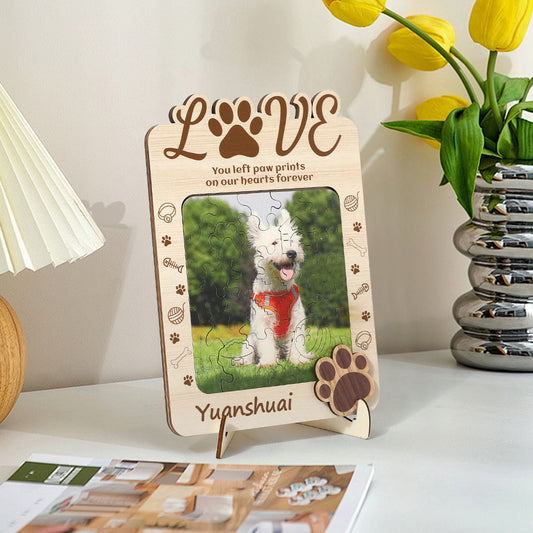 Personalized Pet Photo Puzzle with Custom Name Design