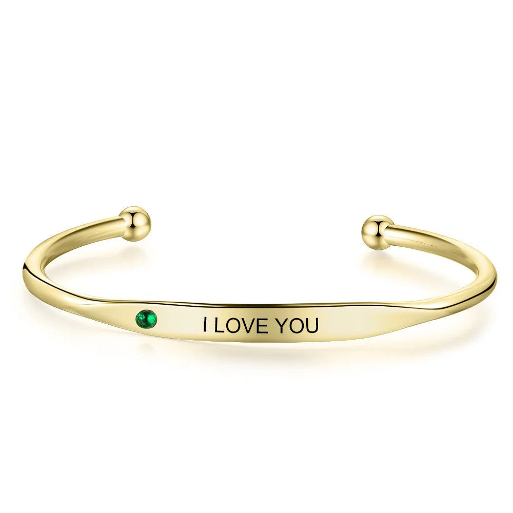 Personalized Birthstone Name Bracelet