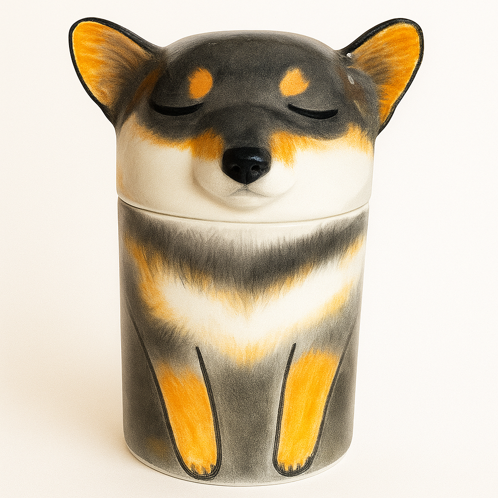Personalized Ceramic Dog Urn – Custom Pet Ashes Memorial with Engraved Name & Photo
