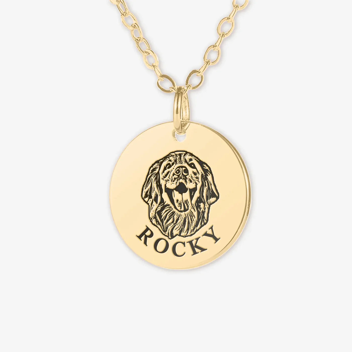Pet Portrait Name Necklace -925 Sterling Silver