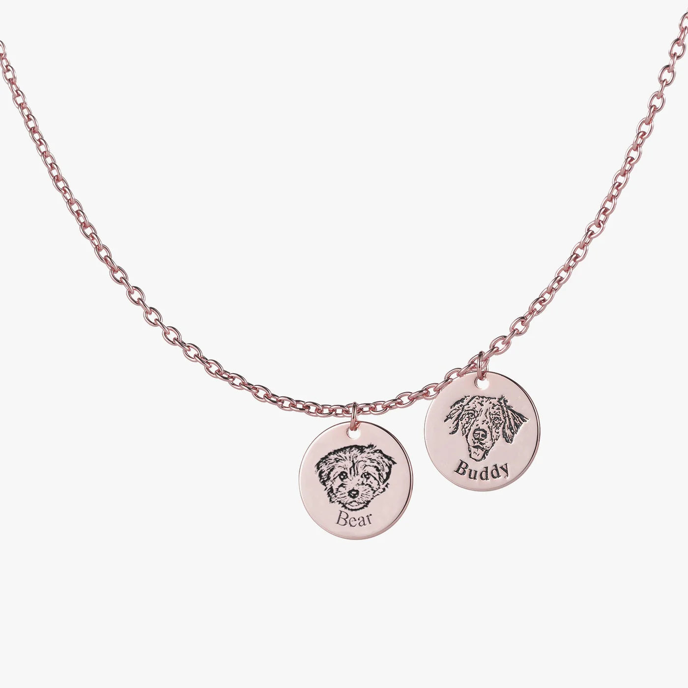 Pet Portrait Name Necklace -925 Sterling Silver