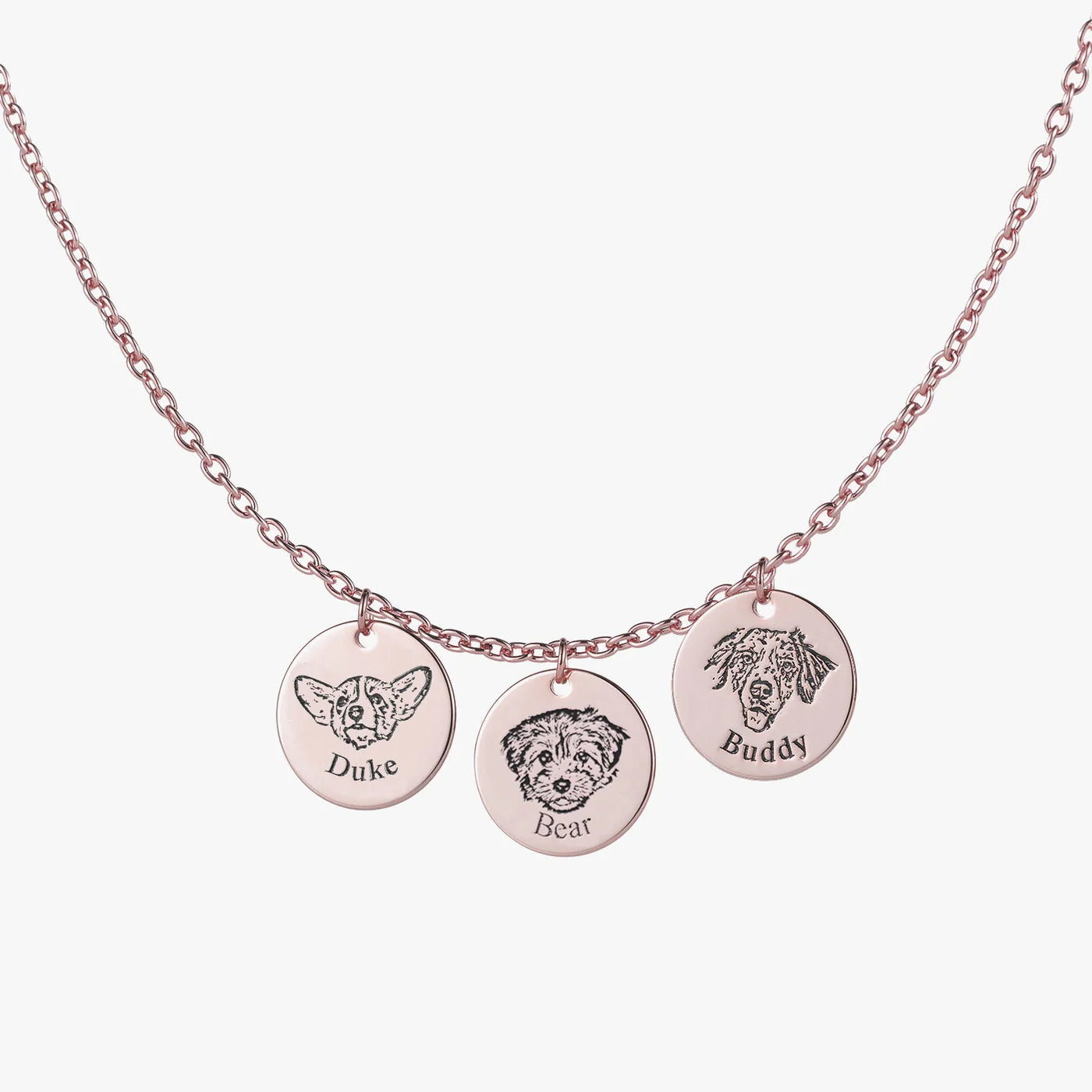 Pet Portrait Name Necklace -925 Sterling Silver