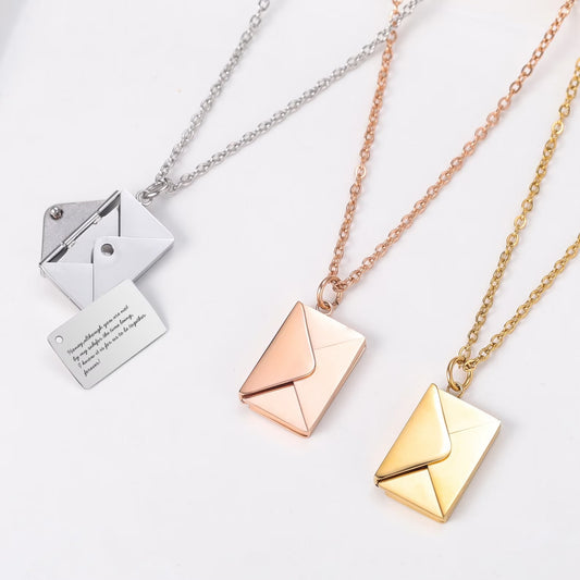 Handmade Message Envelope Necklace