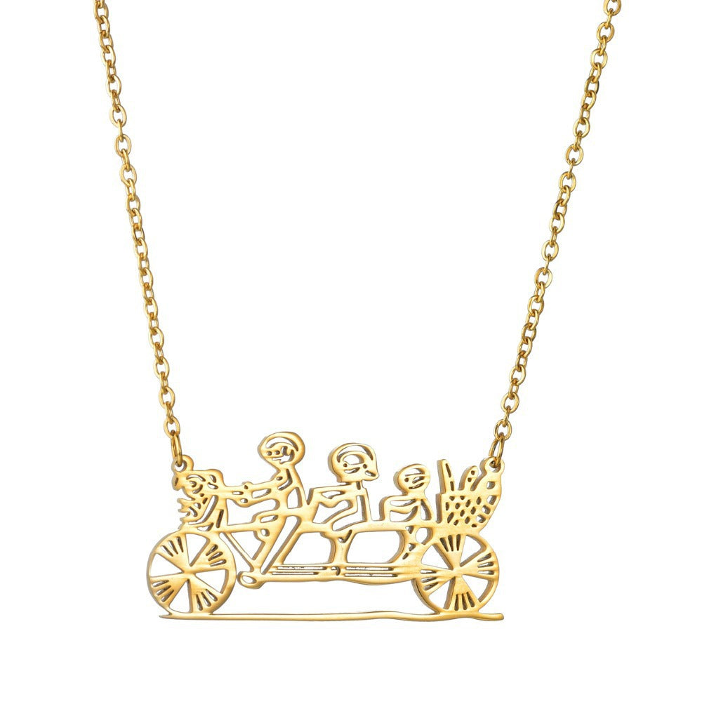 Personalized Doodle Drawing Necklace - Artistic Pendant Jewelry