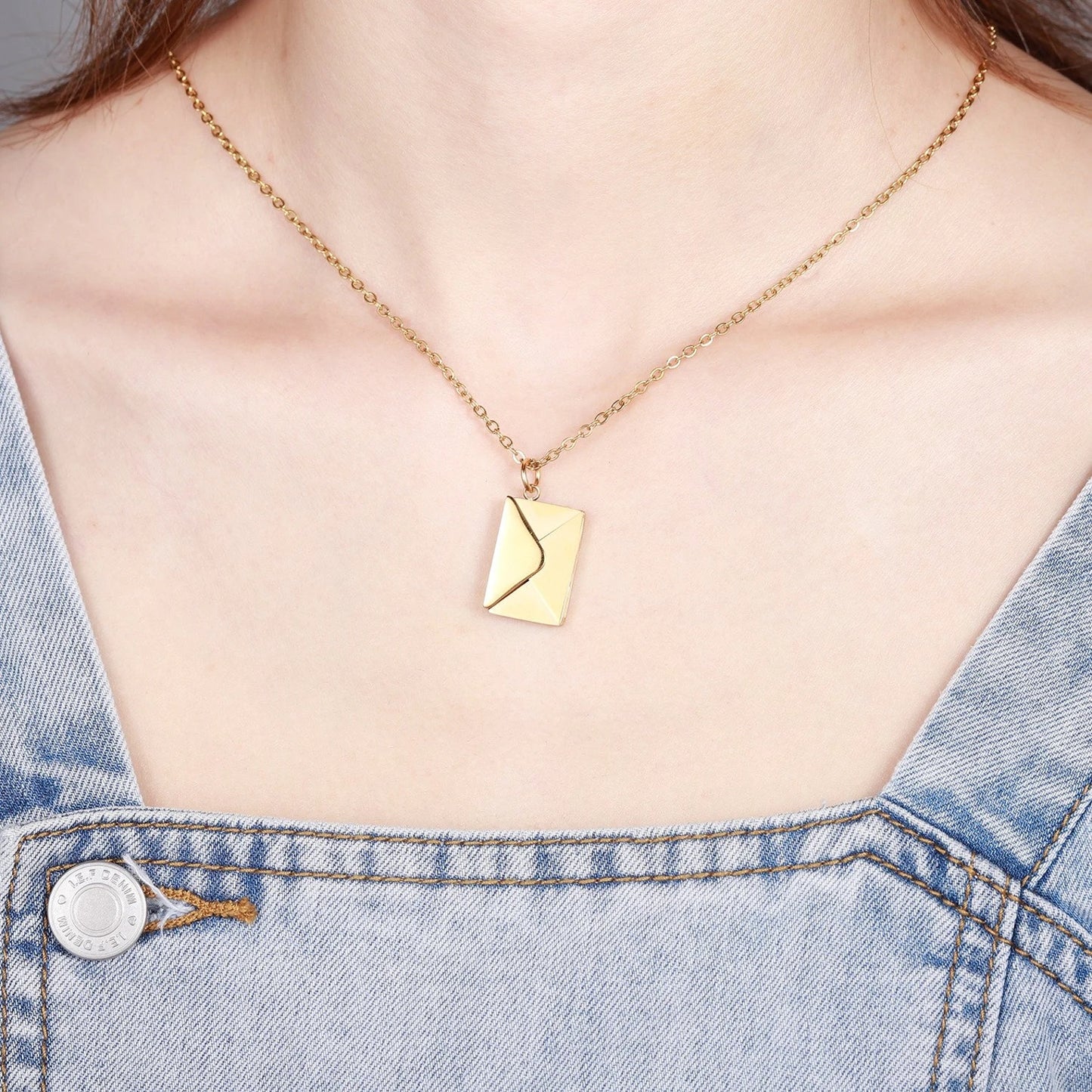 Handmade Message Envelope Necklace